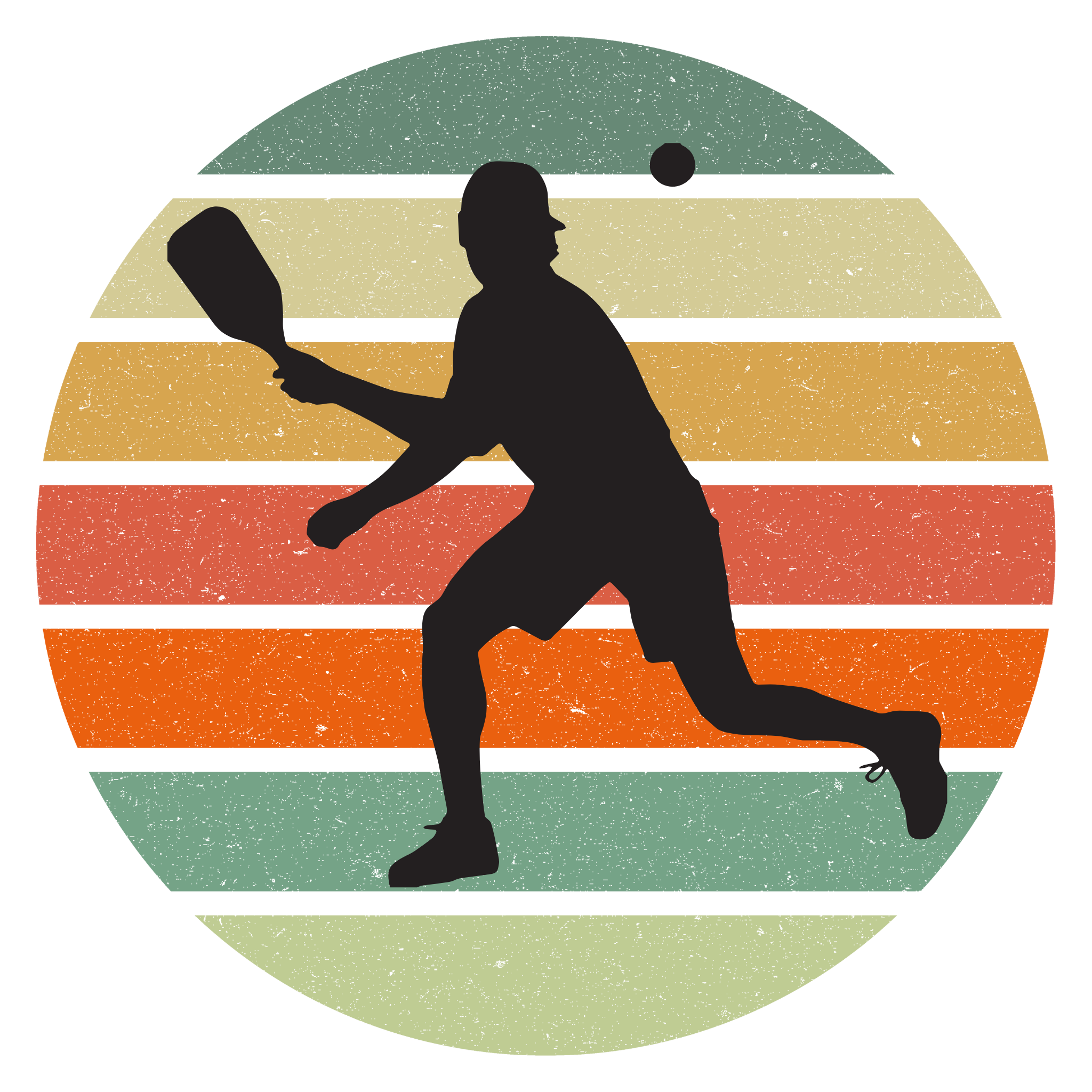 Retro Pickleball Silhouette Collection