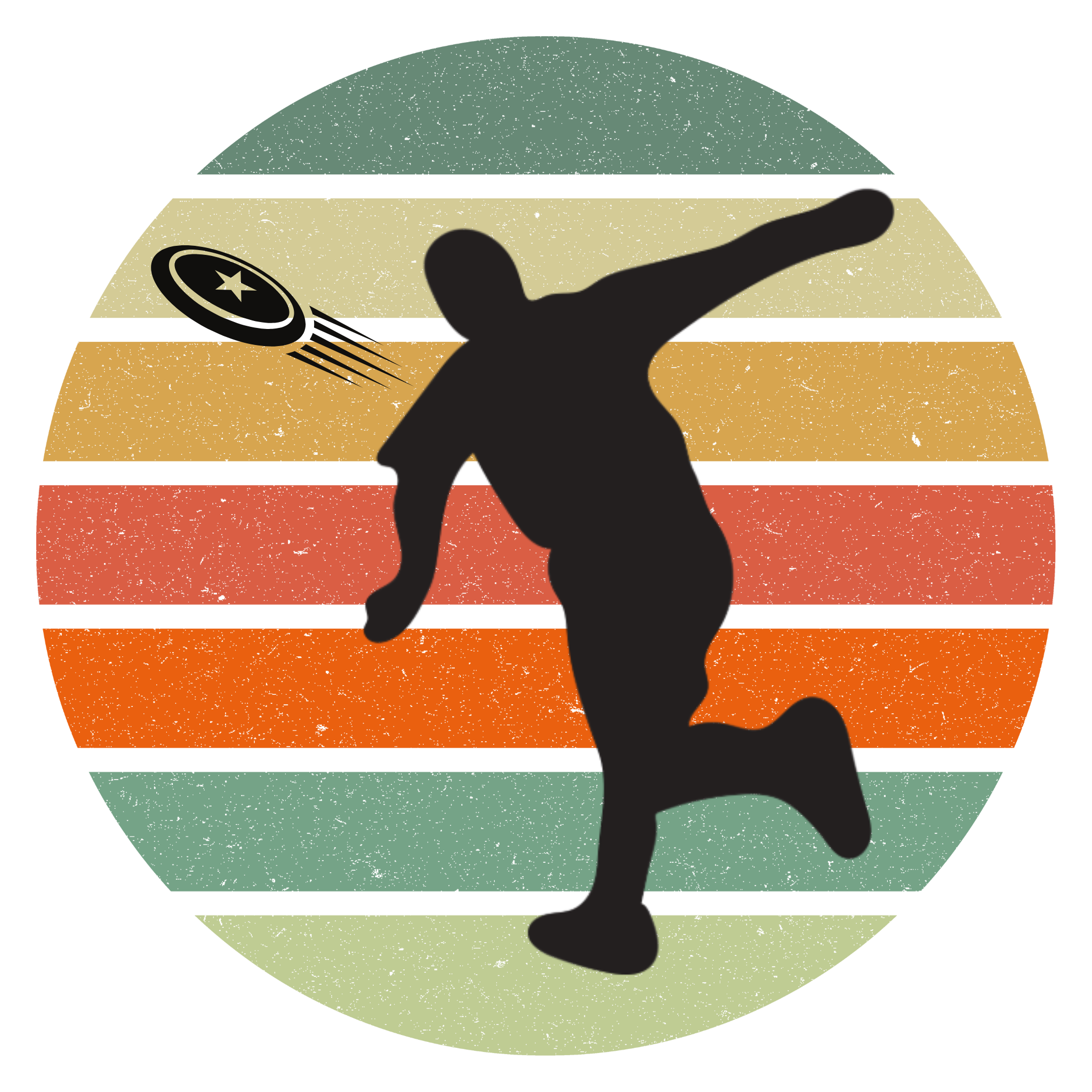 Retro Disc Golf Silhouette Collection