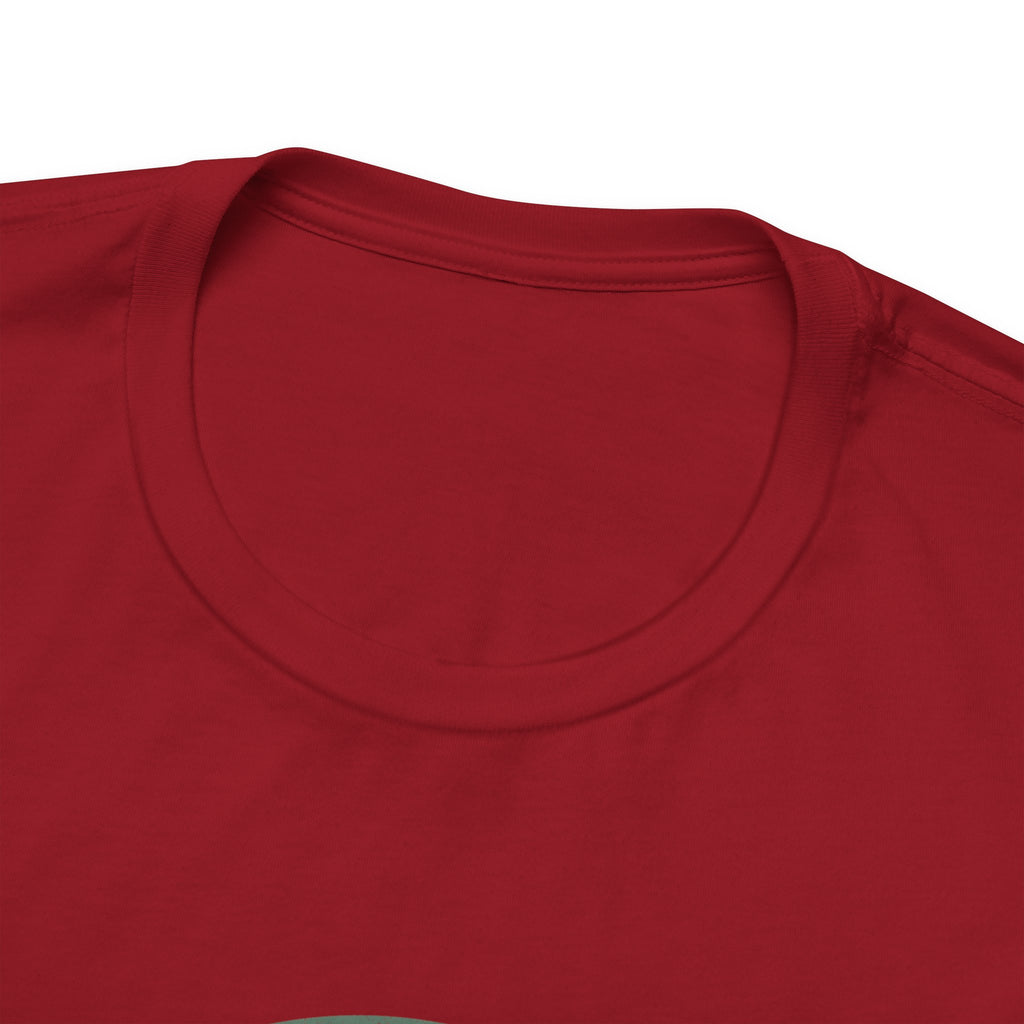 Close-up of a red shirt with a plain background
